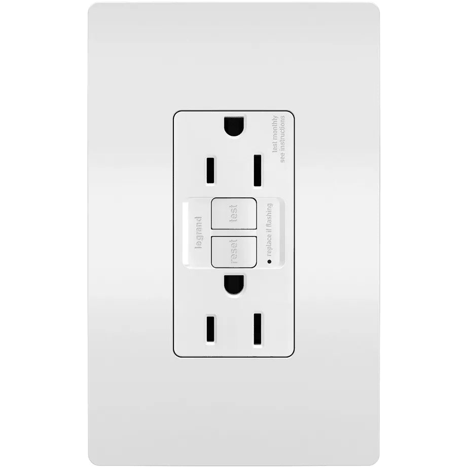 Legrand Radiant - radiant® Spec Grade 15A Tamper Resistant Self Test GFCI Receptacle - 1597TRW | Montreal Lighting & Hardware