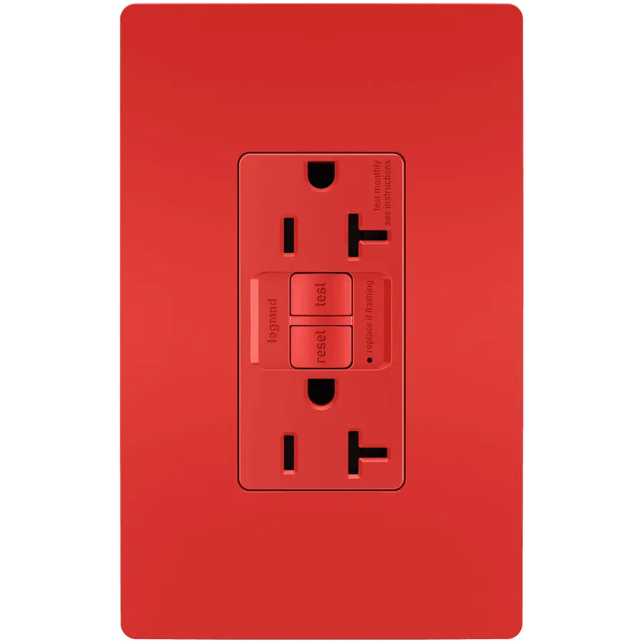 Legrand Radiant - radiant® Spec Grade 20A Tamper Resistant Self Test GFCI Receptacle - 2097TRRED | Montreal Lighting & Hardware