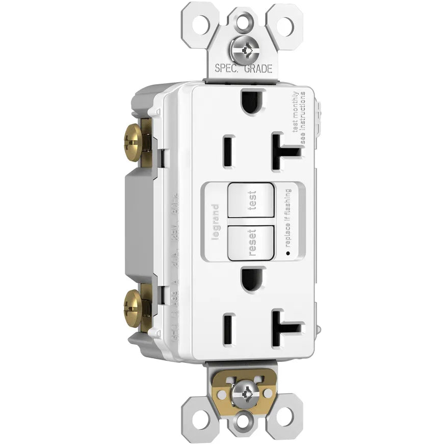 Legrand Radiant - radiant® Spec Grade 20A Tamper Resistant Self Test GFCI Receptacle - 2097TRW | Montreal Lighting & Hardware