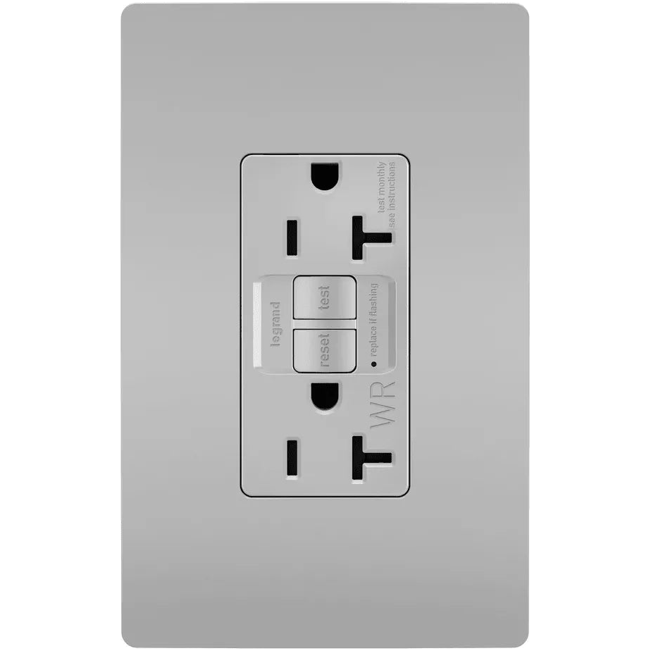 Legrand Radiant - radiant® Spec Grade 20A Weather Resistant Self Test GFCI Receptacle - 2097TRWRGRY | Montreal Lighting & Hardware