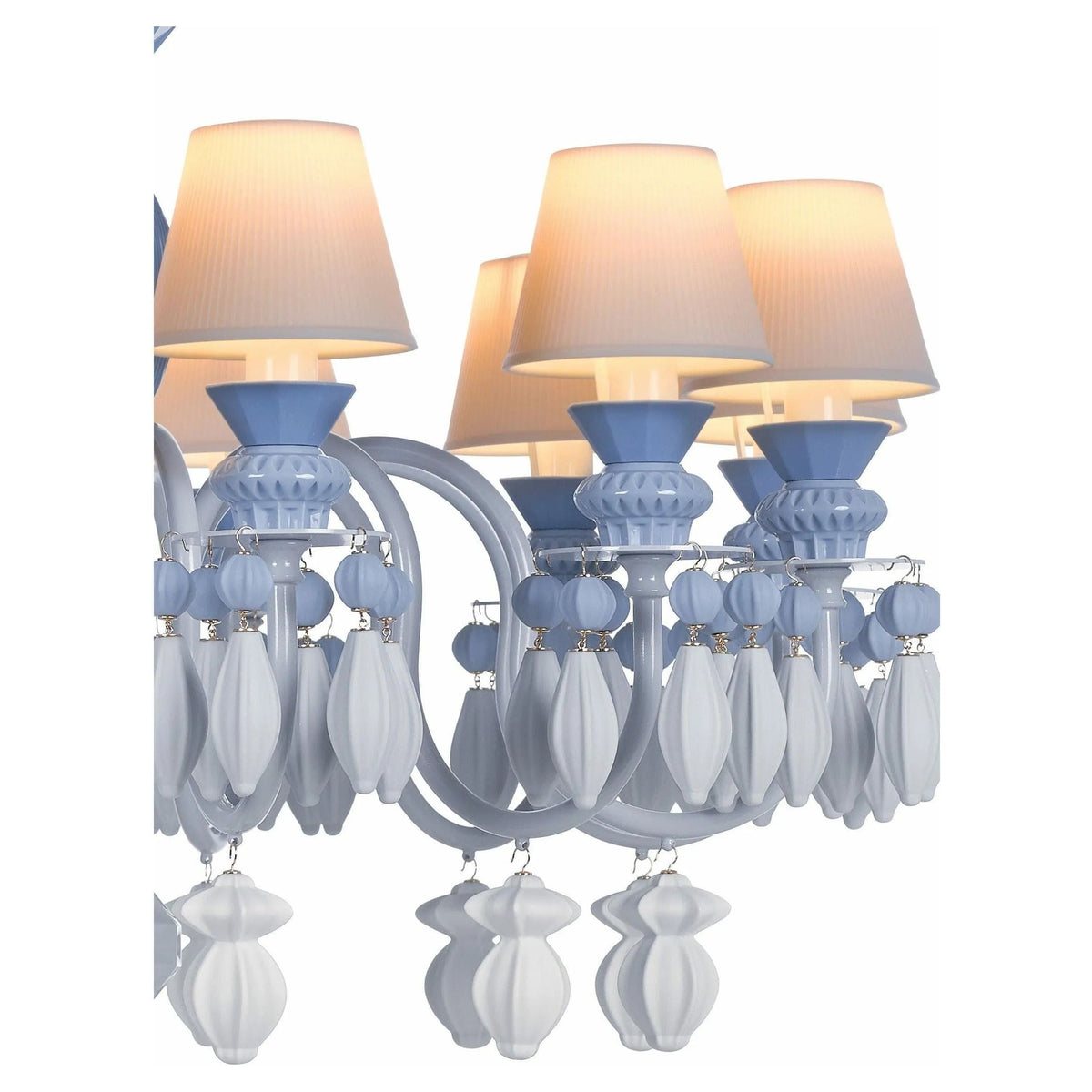 Lladro - Belle de Nuit 12 Lights Chandelier - 01023189 | Montreal Lighting & Hardware