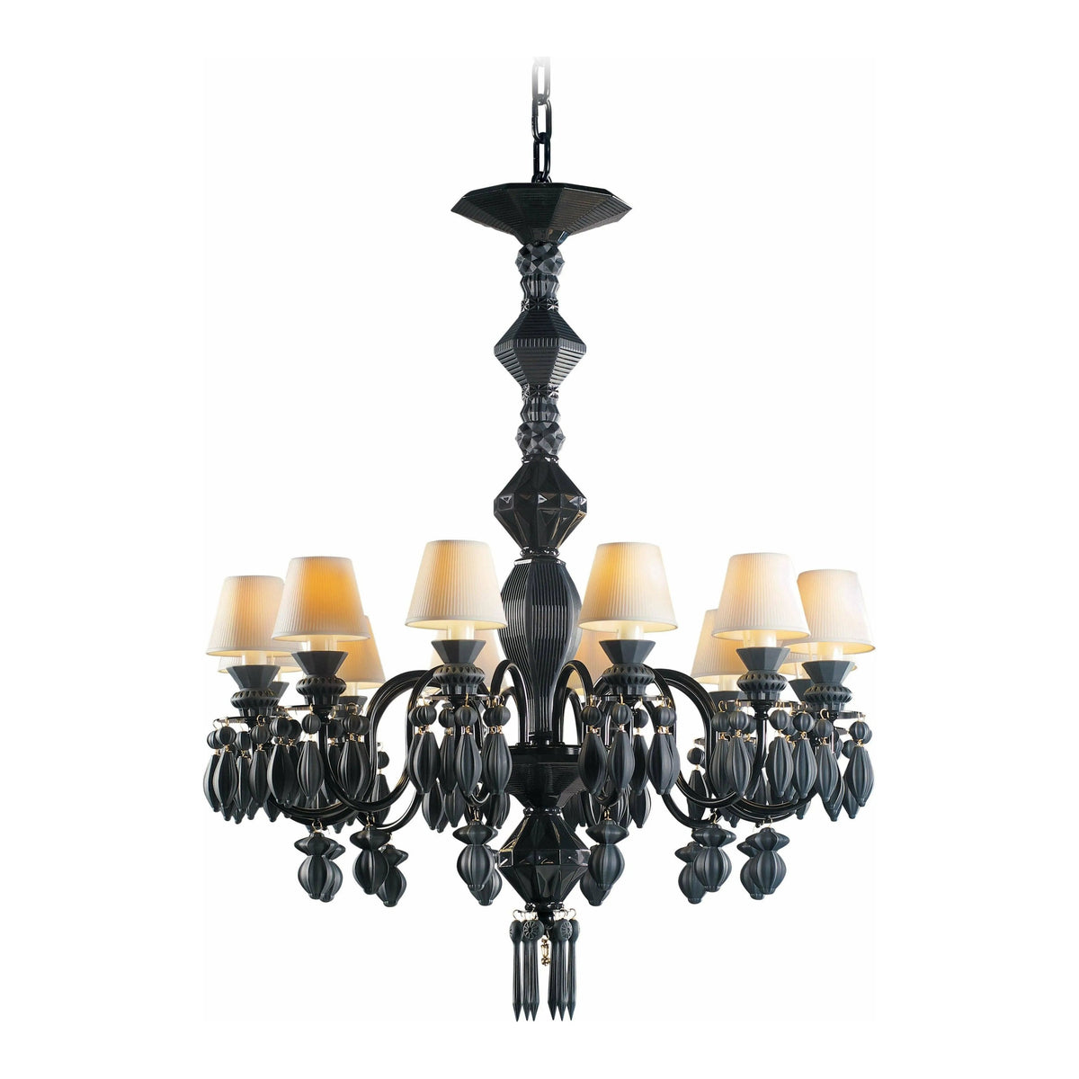 Lladro - Belle de Nuit 12 Lights Chandelier - 01023189 | Montreal Lighting & Hardware