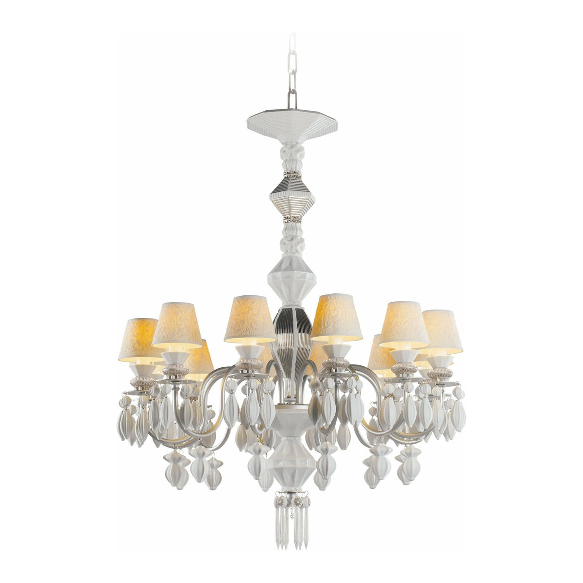 Lladro - Belle de Nuit 12 Lights Chandelier - 01023796 | Montreal Lighting & Hardware