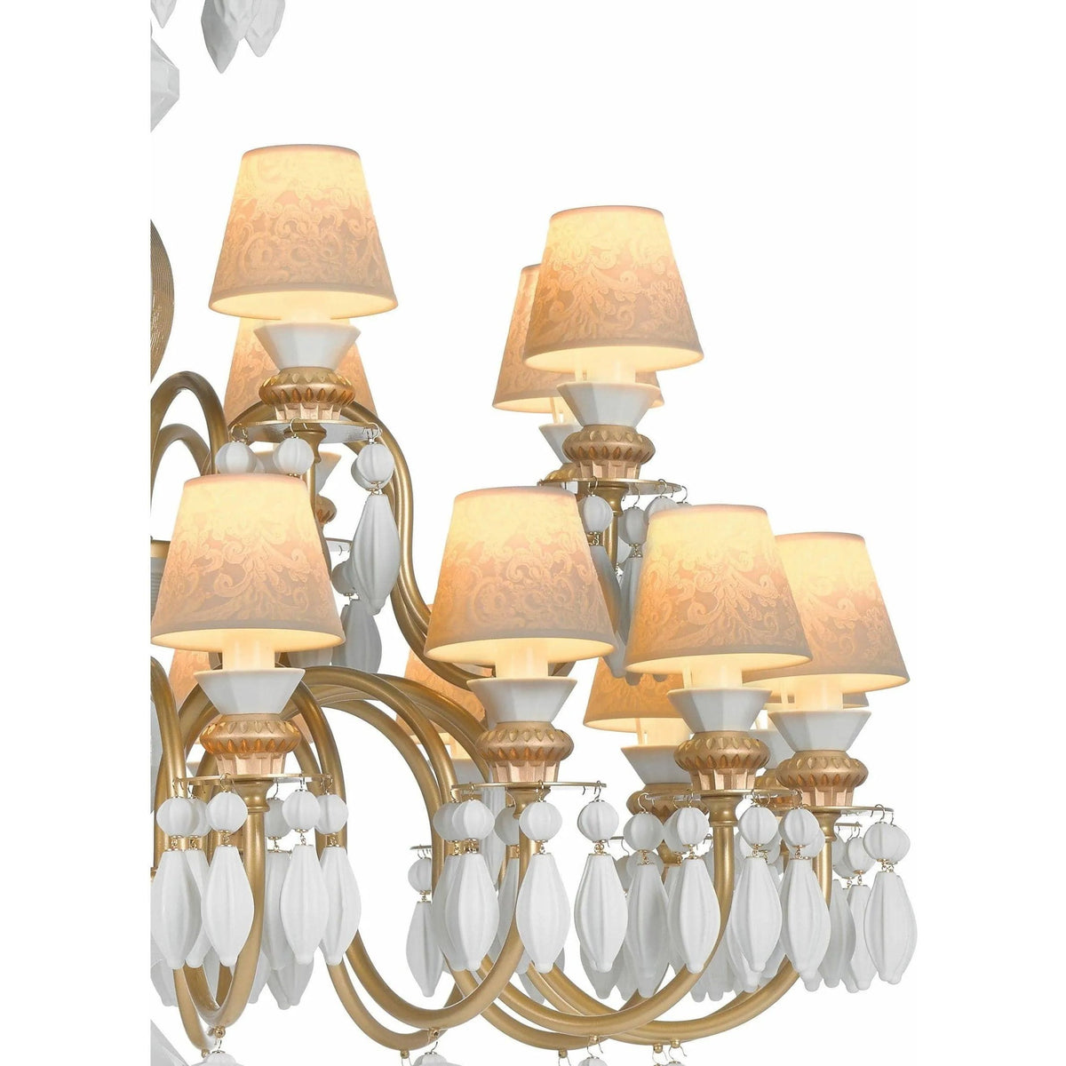 Lladro - Belle de Nuit 24 Lights Chandelier - 01023914 | Montreal Lighting & Hardware