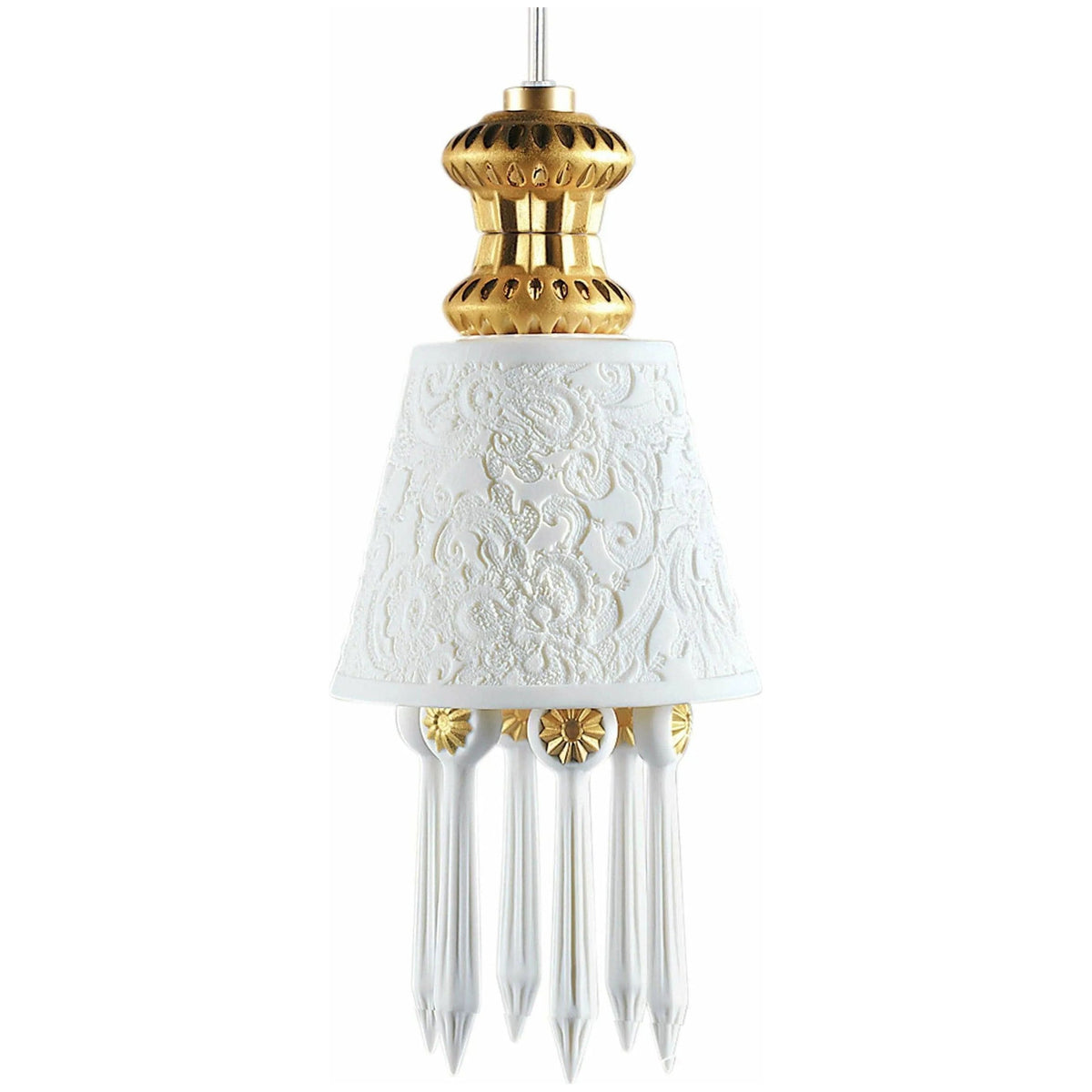 Lladro - Belle de Nuit Ceiling Lamp with Lithophane - 01023395 | Montreal Lighting & Hardware