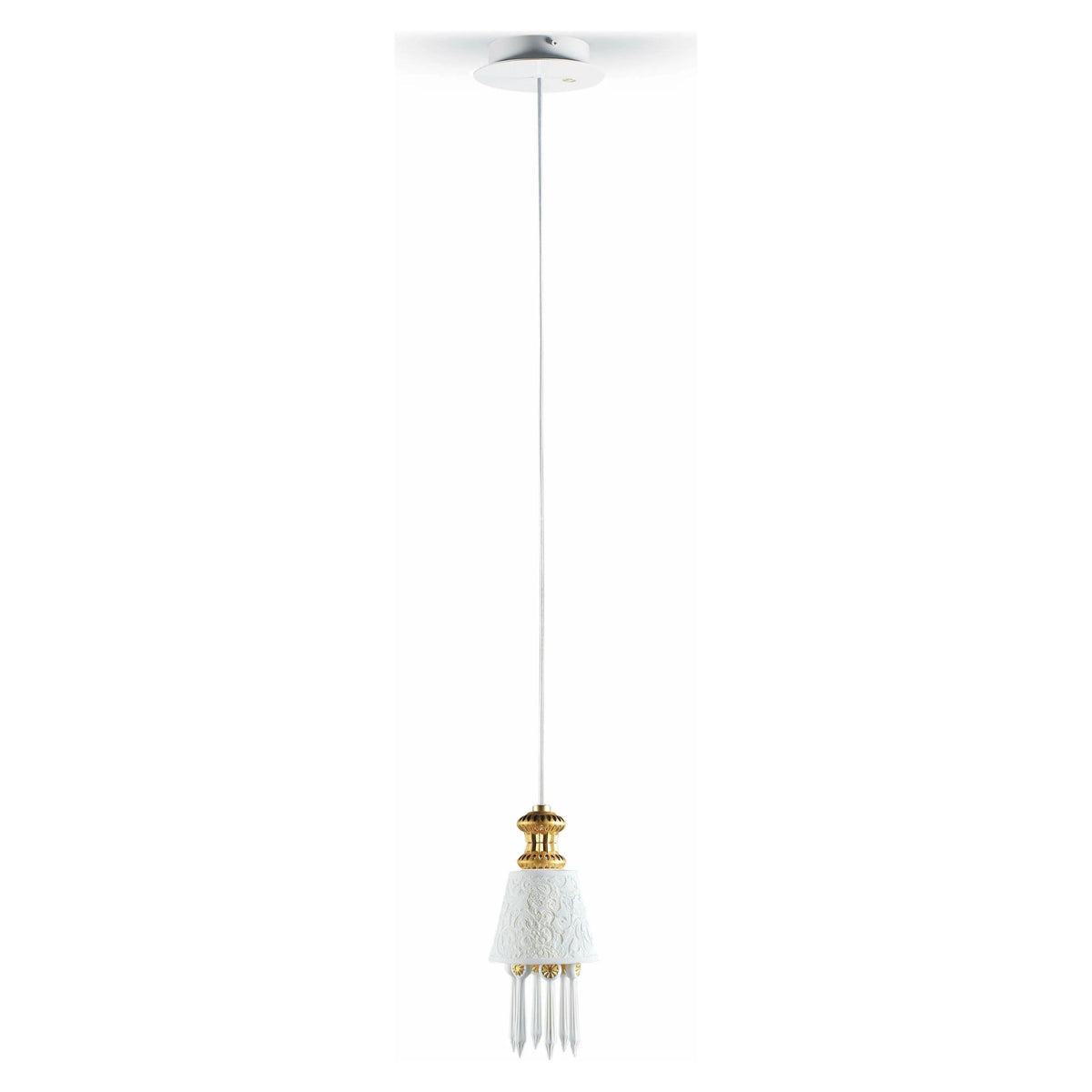 Lladro - Belle de Nuit Ceiling Lamp with Lithophane - 01023463 | Montreal Lighting & Hardware