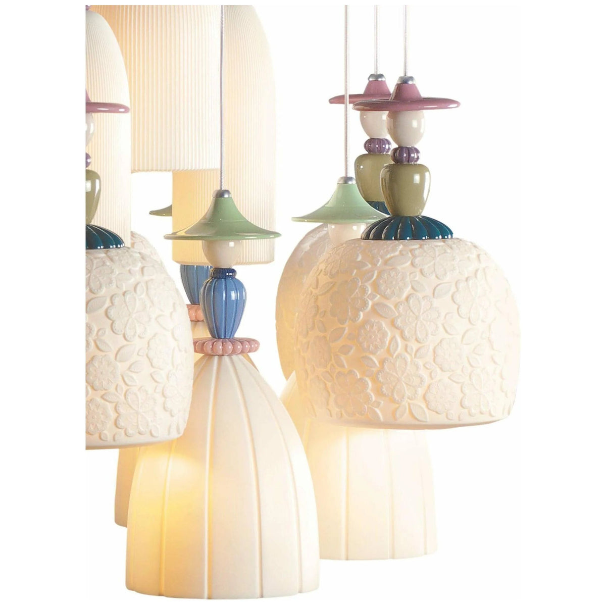 Lladro - Mademoiselle 18 Lights Dancing on The Sand Chandelier - 01023546 | Montreal Lighting & Hardware