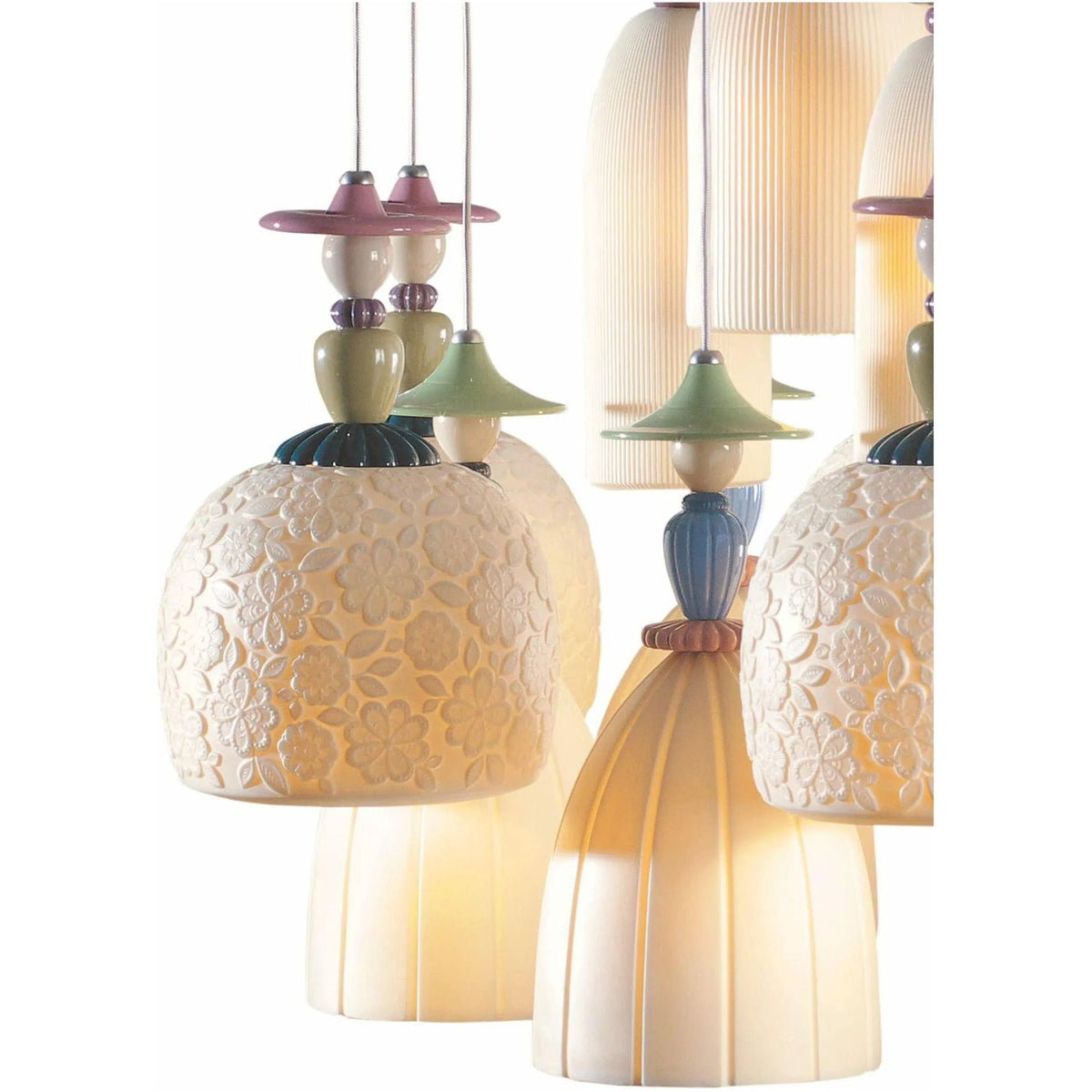 Lladro - Mademoiselle 18 Lights Dancing on The Sand Chandelier - 01023546 | Montreal Lighting & Hardware