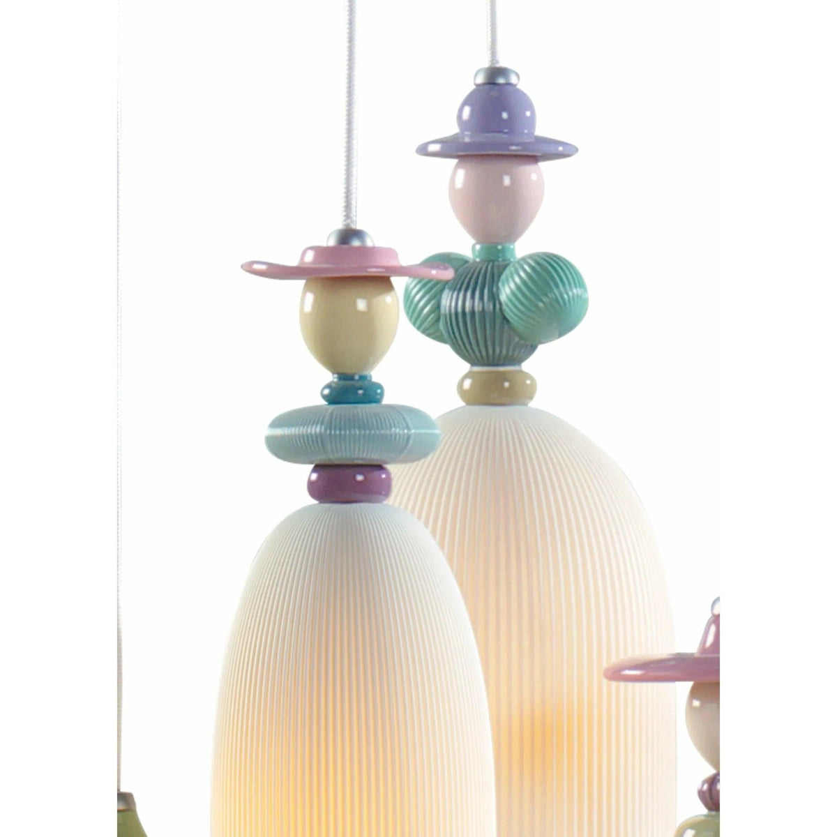 Lladro - Mademoiselle 4 Lights Walking on The Beach Ceiling Lamp - 01023555 | Montreal Lighting & Hardware