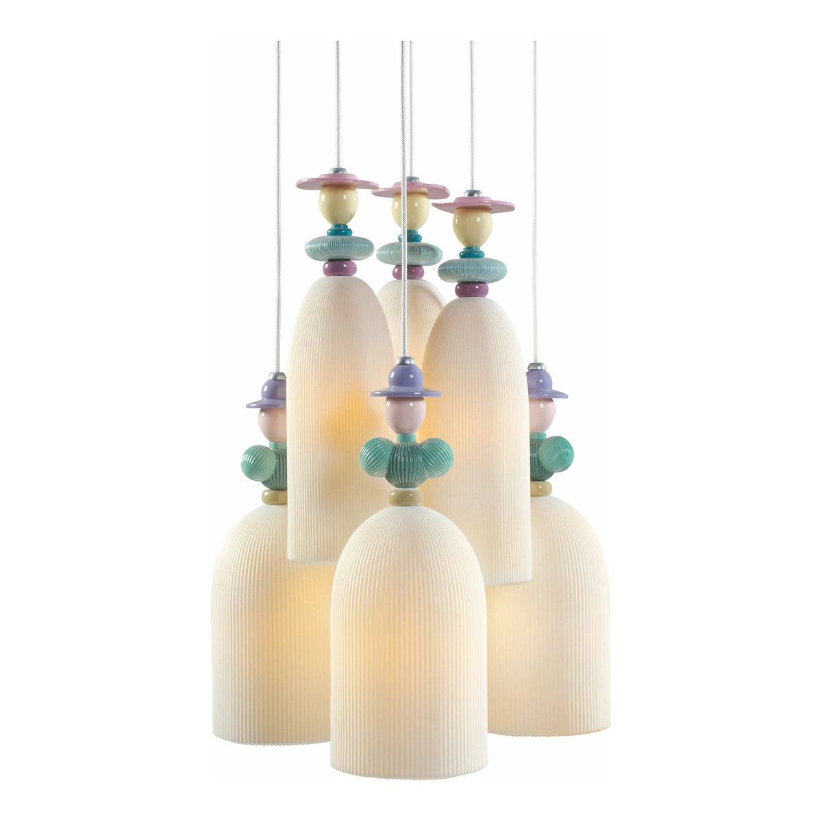 Lladro - Mademoiselle 6 Lights Gathering in The Lawn Ceiling Lamp - 01023558 | Montreal Lighting & Hardware