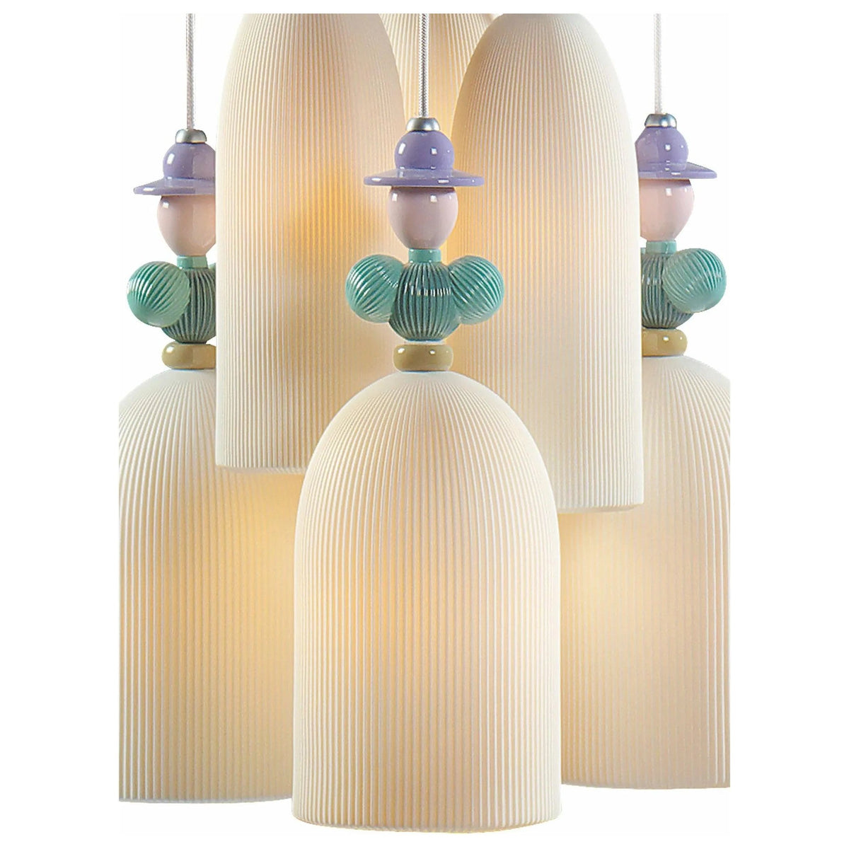 Lladro - Mademoiselle 6 Lights Gathering in The Lawn Ceiling Lamp - 01023558 | Montreal Lighting & Hardware