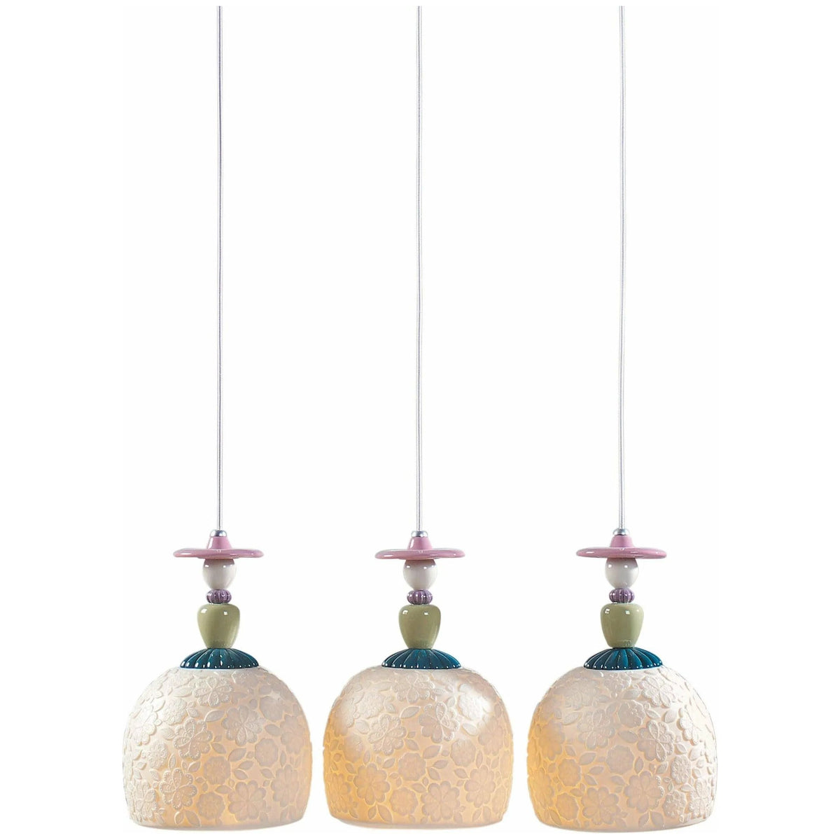 Lladro - Mademoiselle Lineal Canopy 3 Lights Gazing at The Ocean Ceiling Lamp - 01023561 | Montreal Lighting & Hardware