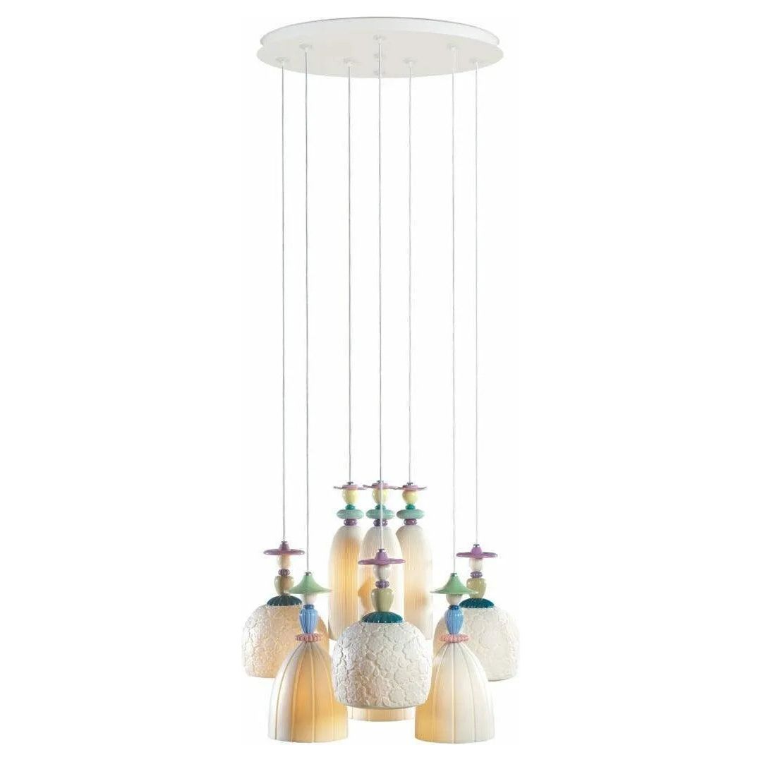 Lladro - Madermoiselle 9 Lights Seaside Dreams Chandelier - 01023543 | Montreal Lighting & Hardware