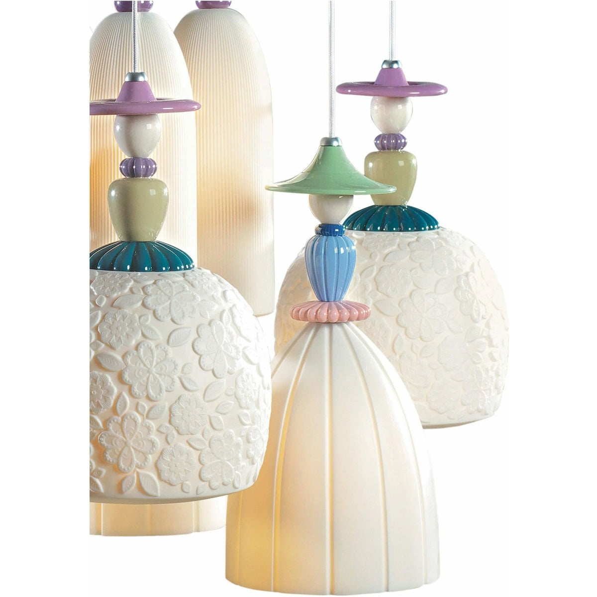 Lladro - Madermoiselle 9 Lights Seaside Dreams Chandelier - 01023543 | Montreal Lighting & Hardware