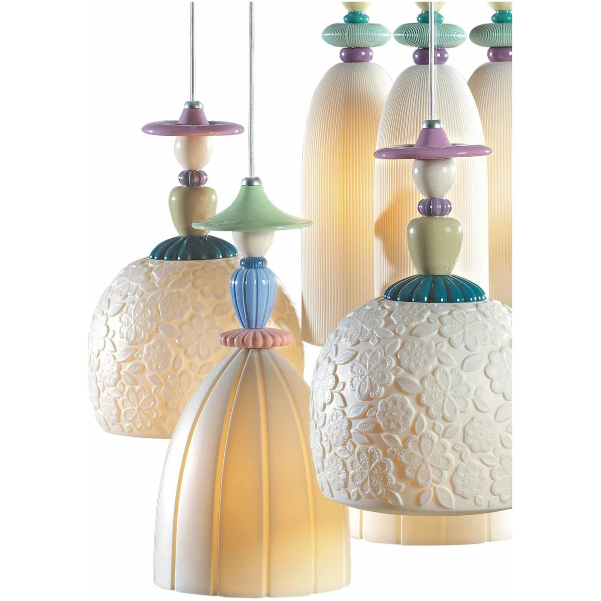 Lladro - Madermoiselle 9 Lights Seaside Dreams Chandelier - 01023543 | Montreal Lighting & Hardware