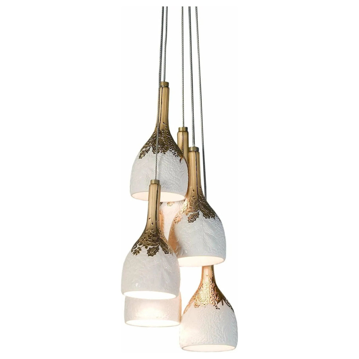 Lladro - Naturofantastic 6 Lights Ceiling Lamp - 01023149 | Montreal Lighting & Hardware