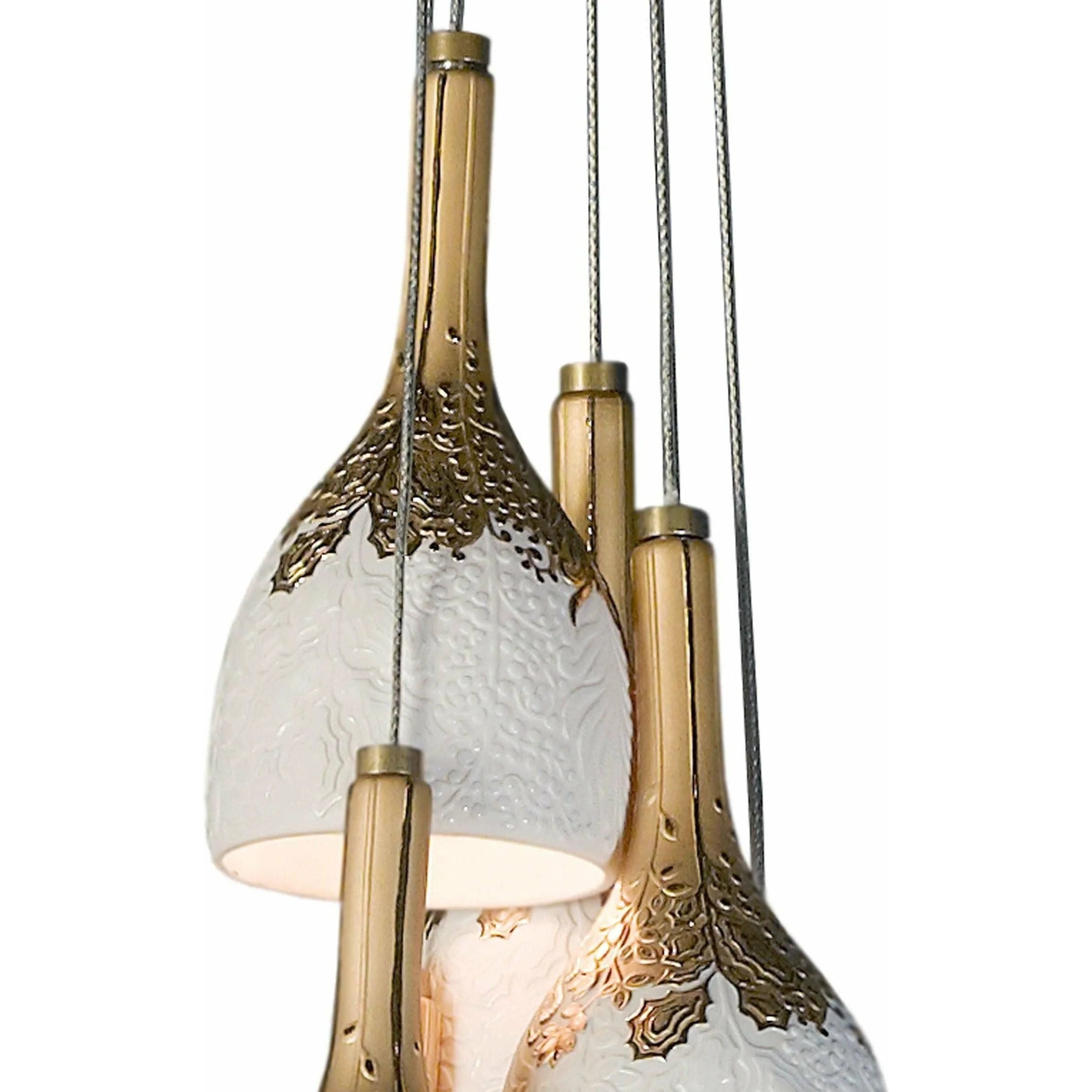 Lladro - Naturofantastic 6 Lights Ceiling Lamp - 01023149 | Montreal Lighting & Hardware