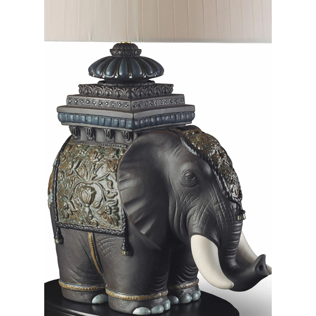 Lladro - Siamese Elephant Table Lamp - 01023090 | Montreal Lighting & Hardware