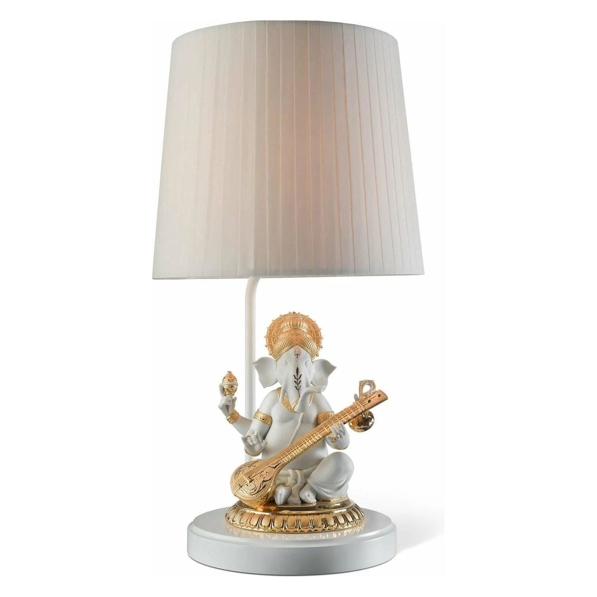 Lladro - Veena Ganesha Table Lamp - 01023168 | Montreal Lighting & Hardware