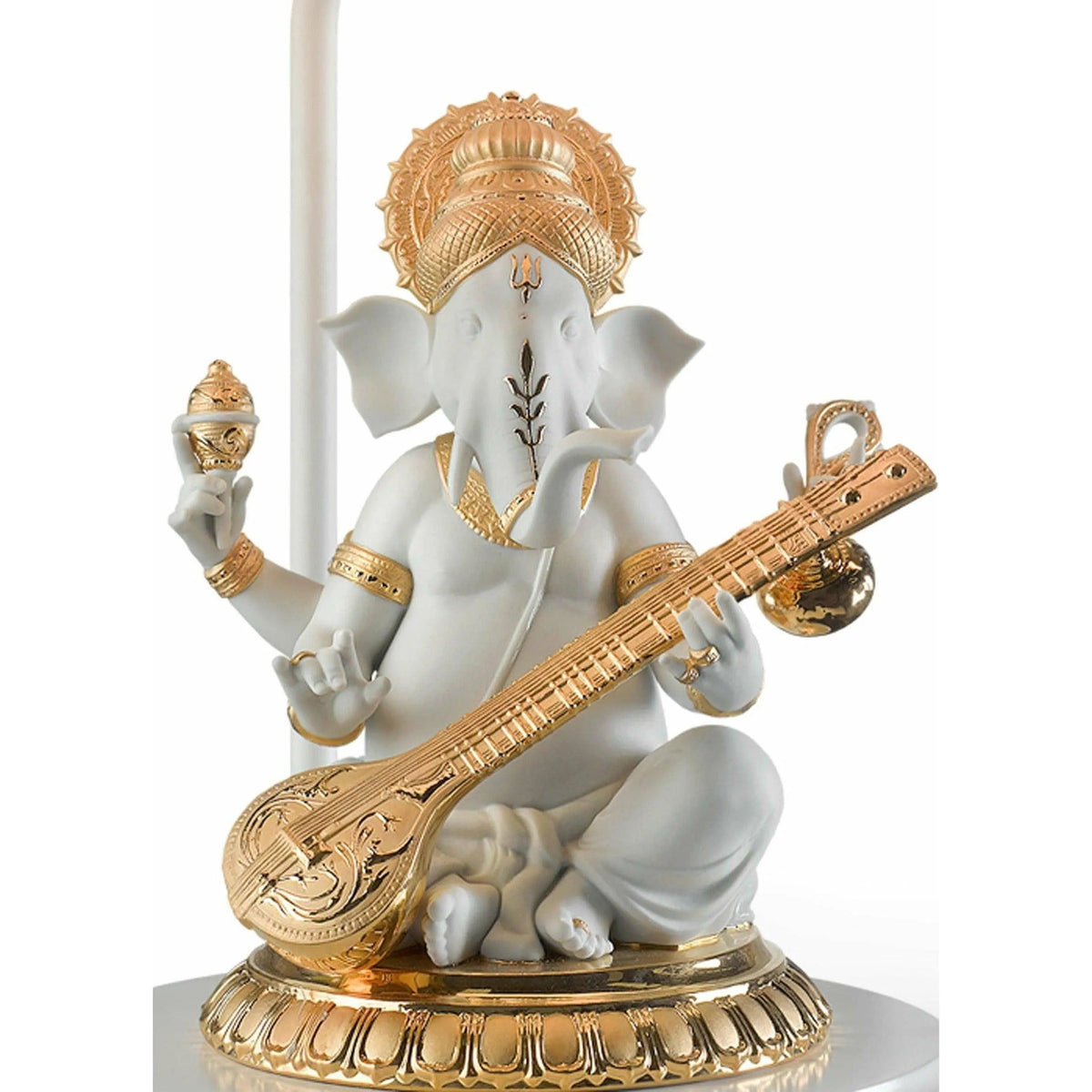 Lladro - Veena Ganesha Table Lamp - 01023168 | Montreal Lighting & Hardware