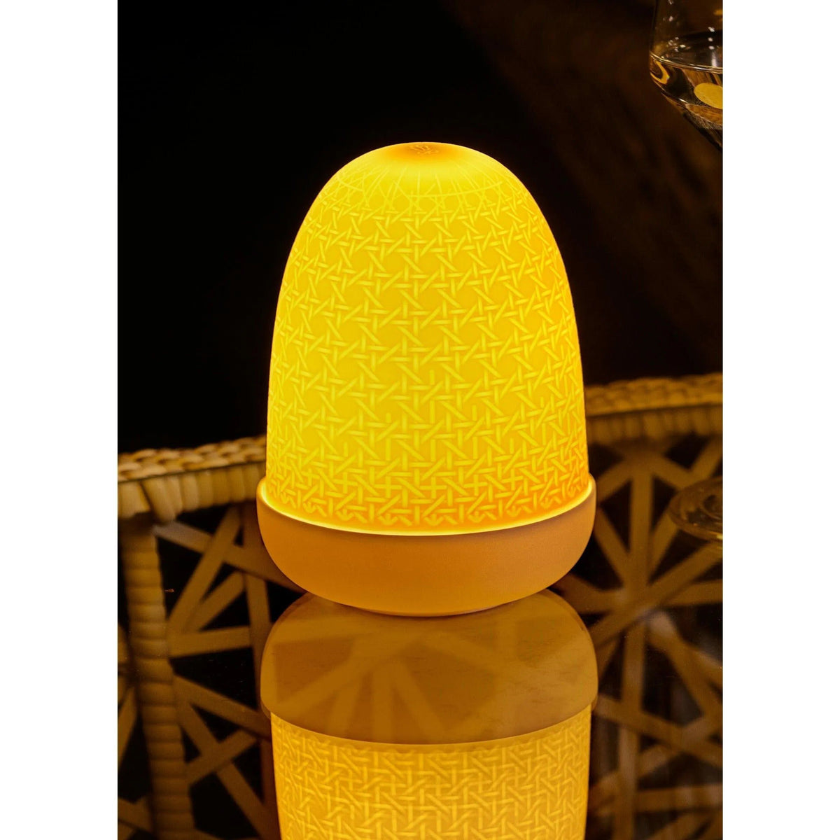 Lladro - Wicker Dome Table Lamp - 01023889 | Montreal Lighting & Hardware