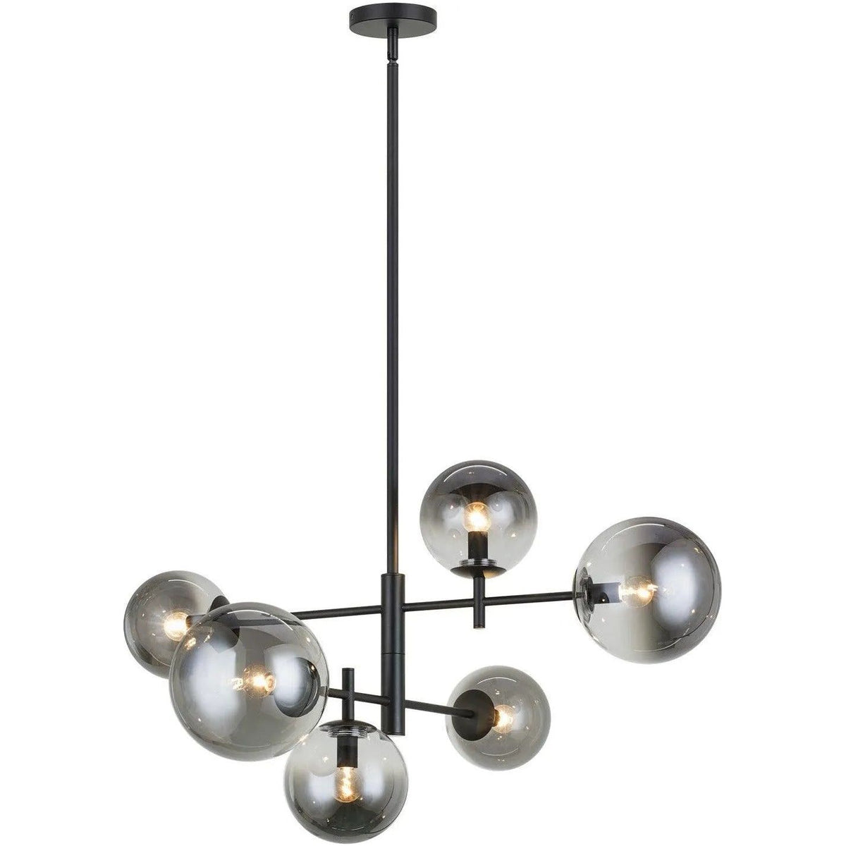 Matteo Lighting - Averley Chandelier - C70706BKSM | Montreal Lighting & Hardware