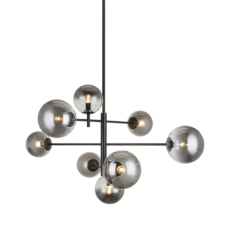 Matteo Lighting - Averley Chandelier - C70708BKSM | Montreal Lighting & Hardware