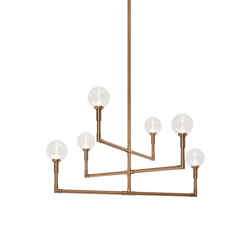 Matteo Lighting - Candlestix Chandelier - C64806AGCL | Montreal Lighting & Hardware