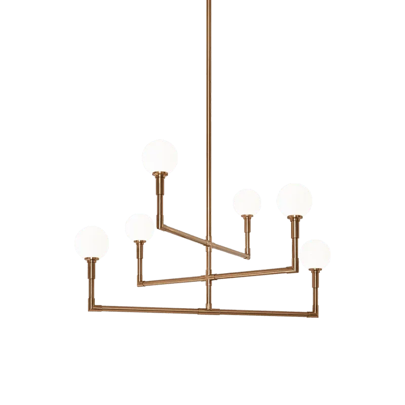 Matteo Lighting - Candlestix Chandelier - C64806AGOP | Montreal Lighting & Hardware