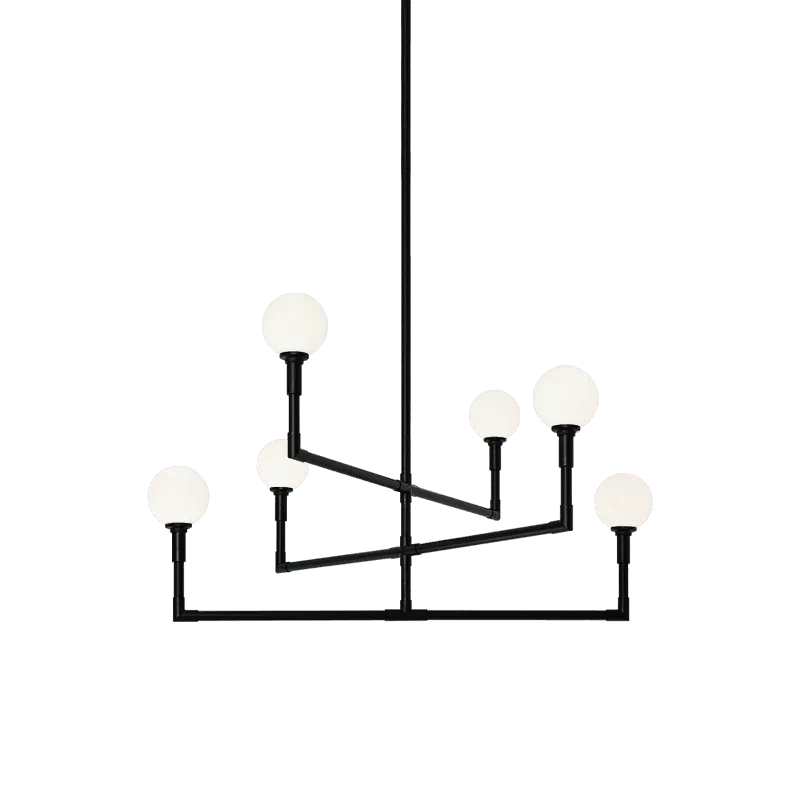 Matteo Lighting - Candlestix Chandelier - C64806BKOP | Montreal Lighting & Hardware