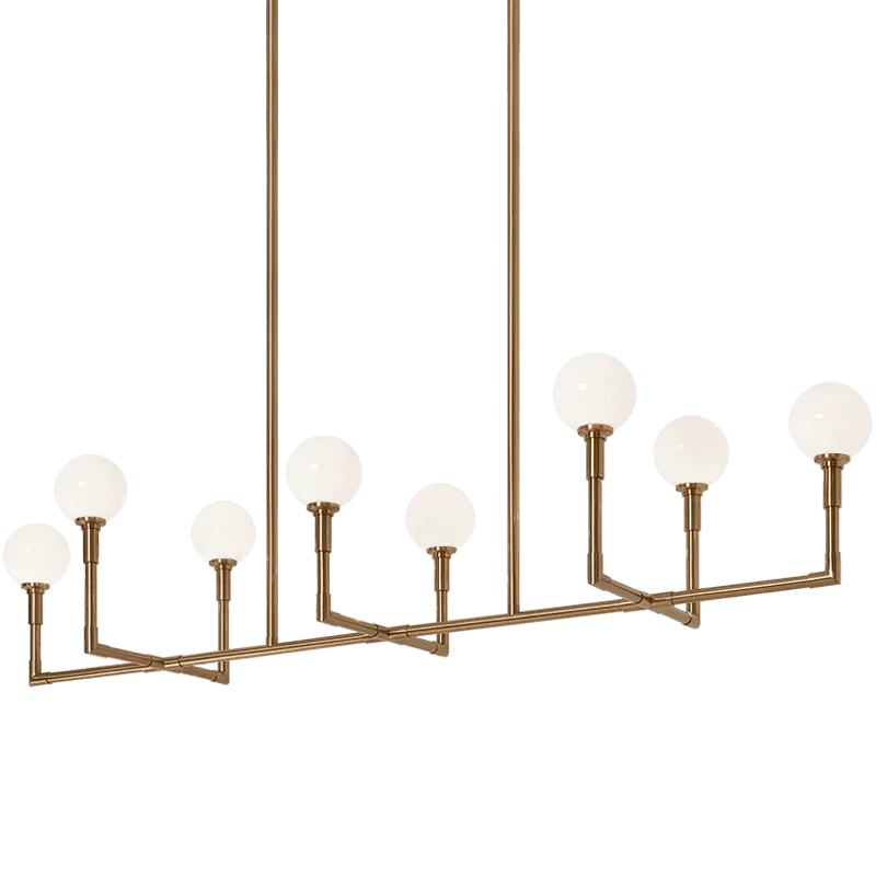 Matteo Lighting - Candlestix Linear Chandelier - C64808AGOP | Montreal Lighting & Hardware