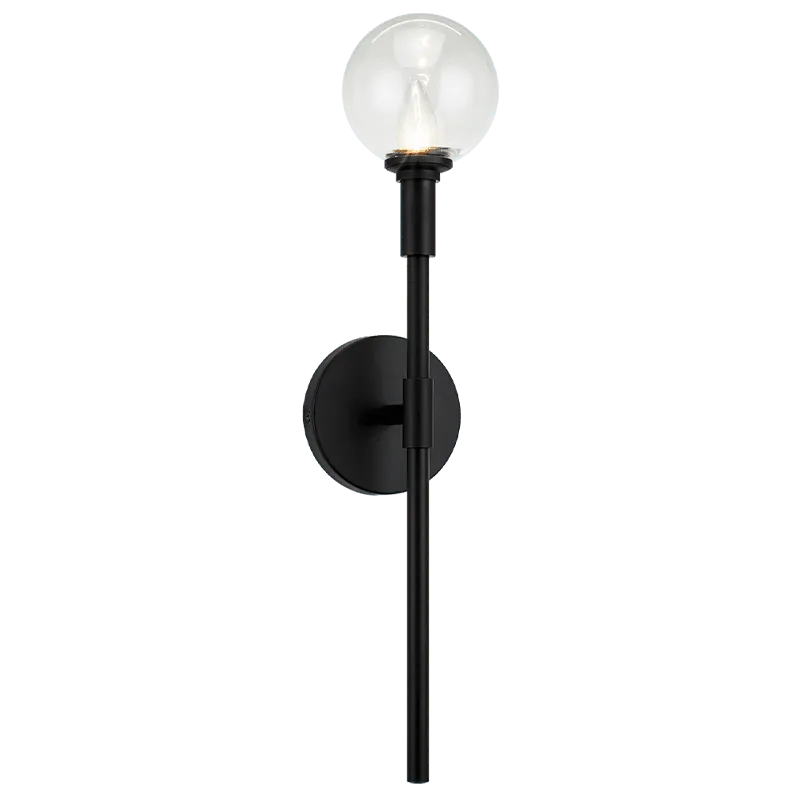 Matteo Lighting - Candlestix Wall Sconce - W64801BKCL | Montreal Lighting & Hardware