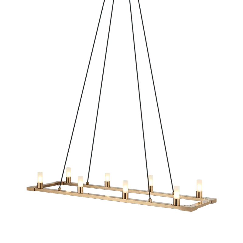 Matteo Lighting - Cascadian Rectangular Single Chandelier - C75208AG | Montreal Lighting & Hardware