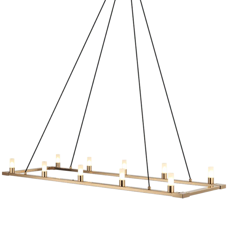 Matteo Lighting - Cascadian Rectangular Single Chandelier - C75210AG | Montreal Lighting & Hardware