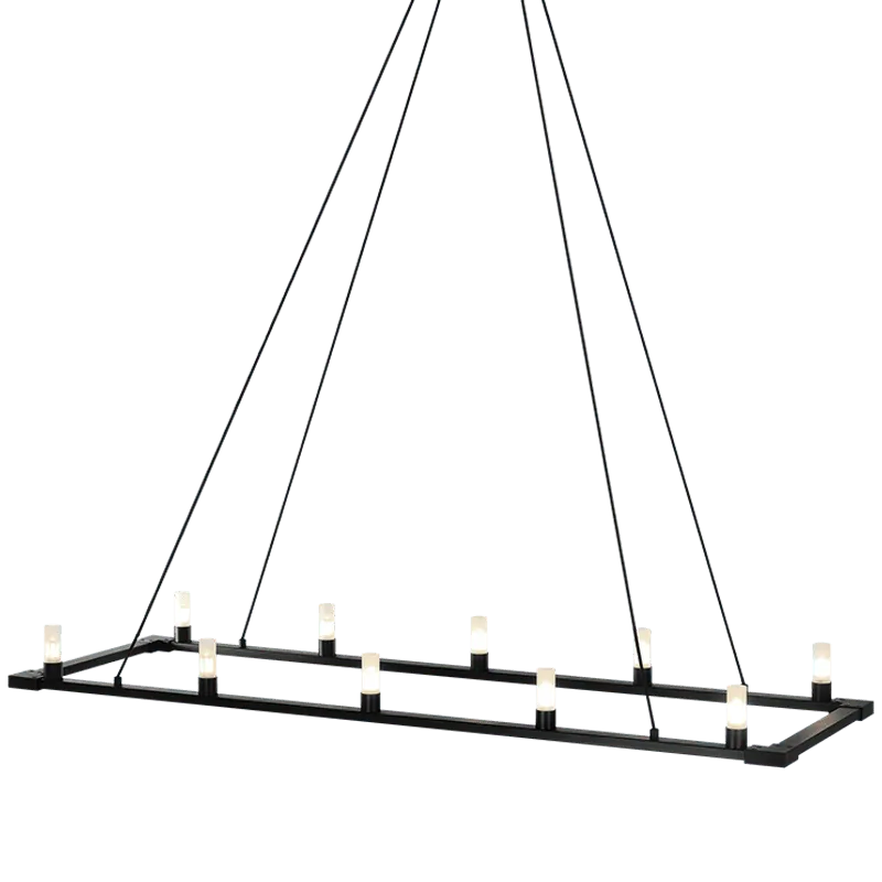 Matteo Lighting - Cascadian Rectangular Single Chandelier - C75210MB | Montreal Lighting & Hardware