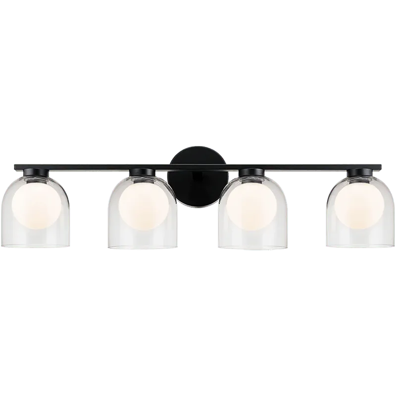 Matteo Lighting - Derbishone Wall Sconce - W60704BKCL | Montreal Lighting & Hardware