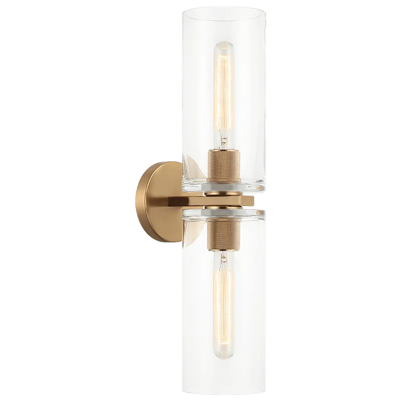 Matteo Lighting - Lincoln Double Wall Sconce - W32512AG | Montreal Lighting & Hardware