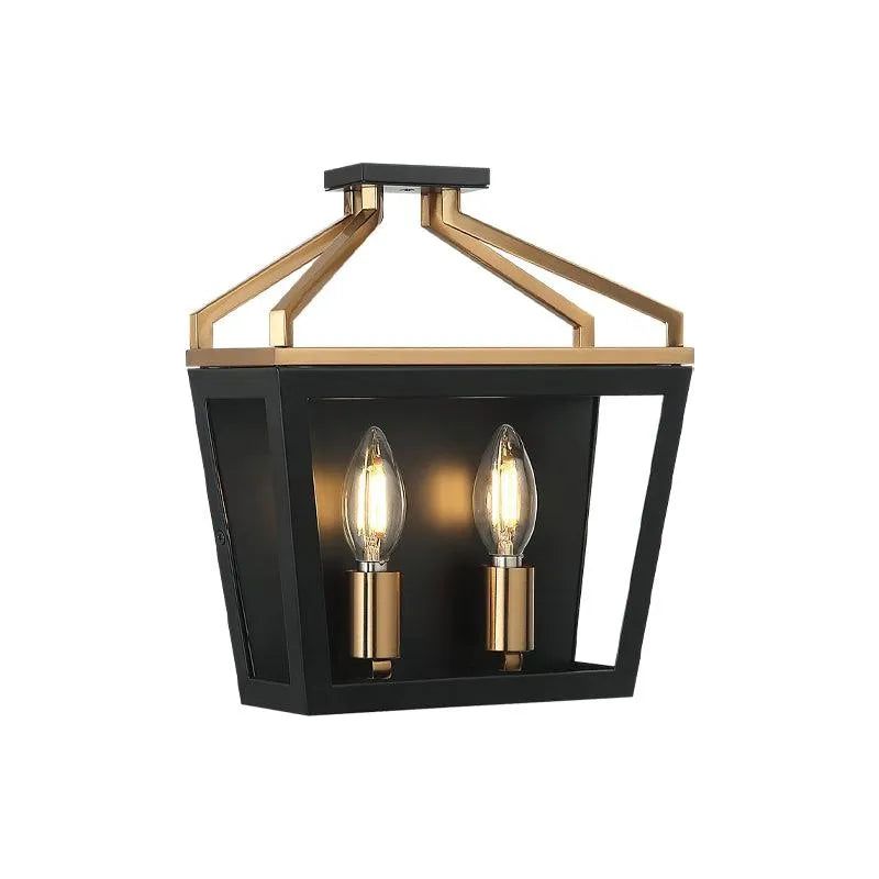 Matteo Lighting - Mavonshire Flush Wall Sconce - W67012BKAG | Montreal Lighting & Hardware