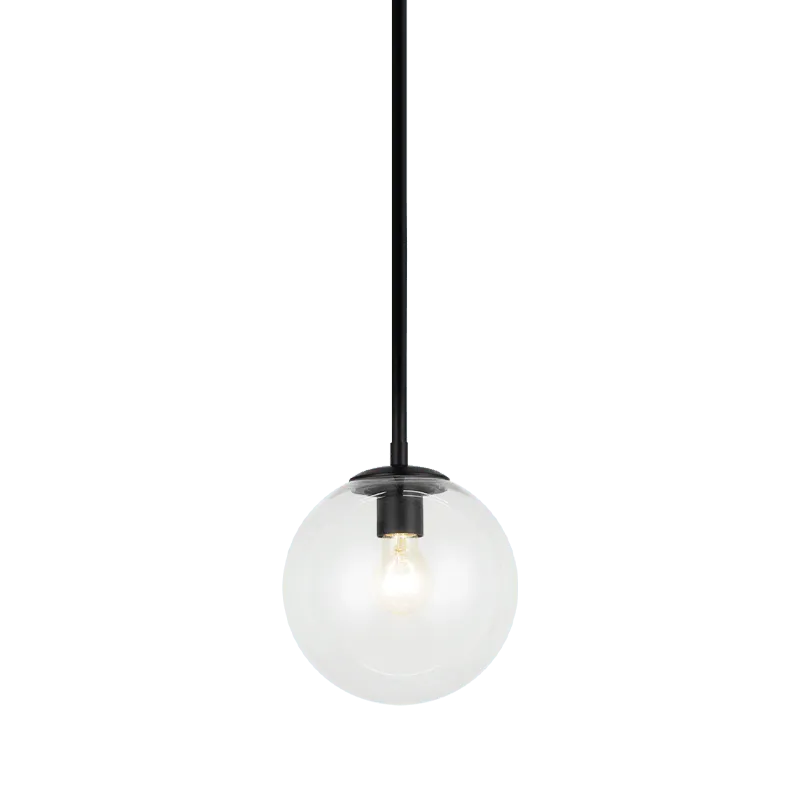 Matteo Lighting - Novo Round Pendant - C81711BKCL | Montreal Lighting & Hardware