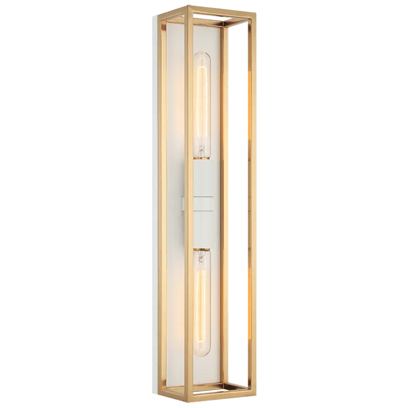 Matteo Lighting - Shadowbox LED Wall Sconce - S15122WHAG | Montreal Lighting & Hardware