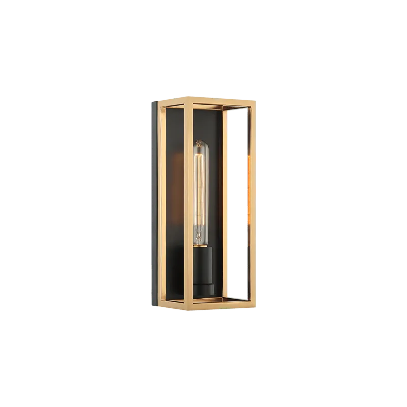 Matteo Lighting - Shadowbox LED Wall Sconce - S15141BKAG | Montreal Lighting & Hardware