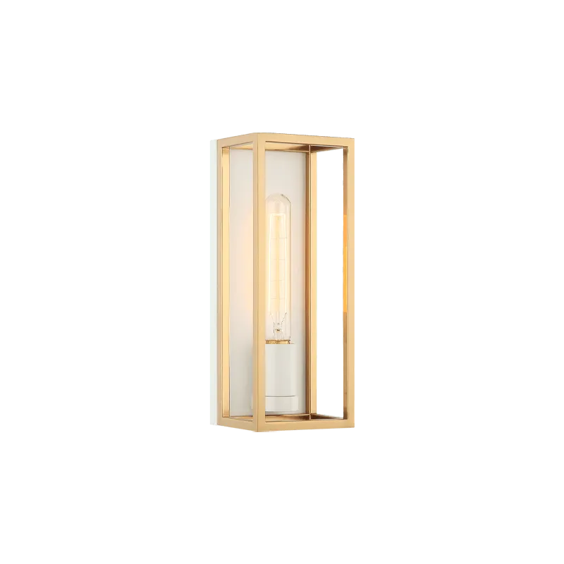 Matteo Lighting - Shadowbox LED Wall Sconce - S15141WHAG | Montreal Lighting & Hardware