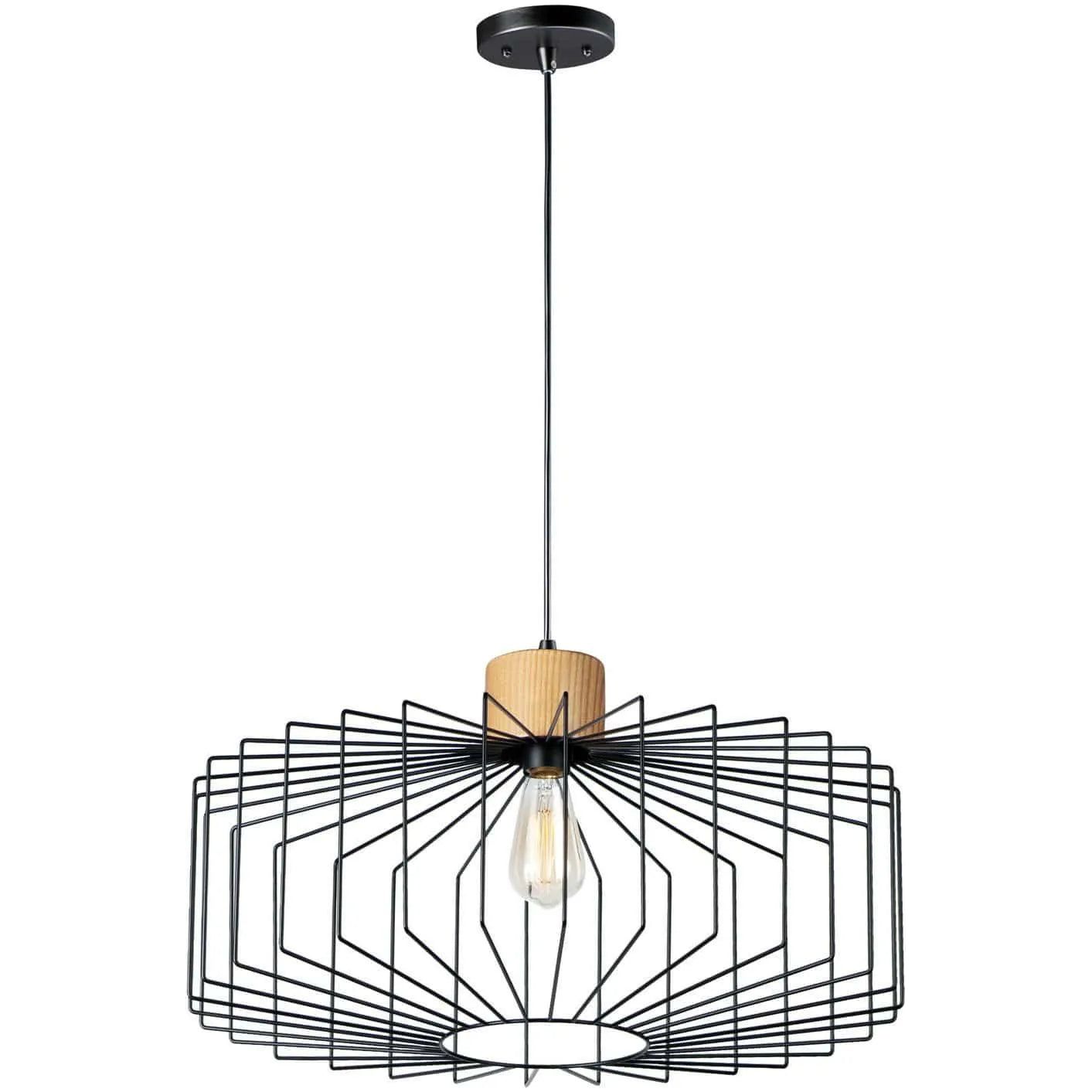 Maxim Lighting - Bjorn Pendant - 10069BKNWD | Montreal Lighting & Hardware