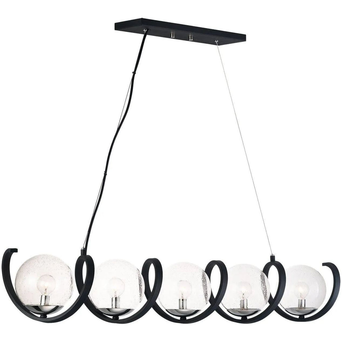 Maxim Lighting - Curlicue Linear Pendant - 35105CDBKPN | Montreal Lighting & Hardware