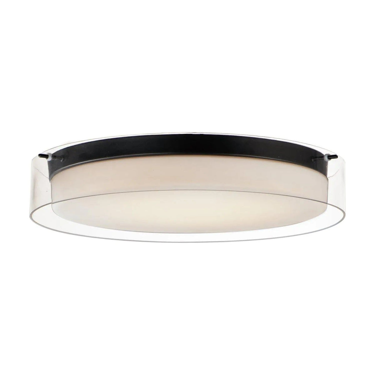 Maxim Lighting - Duo LED Flush Mount - 12286CLSWBK | Montreal Lighting & Hardware