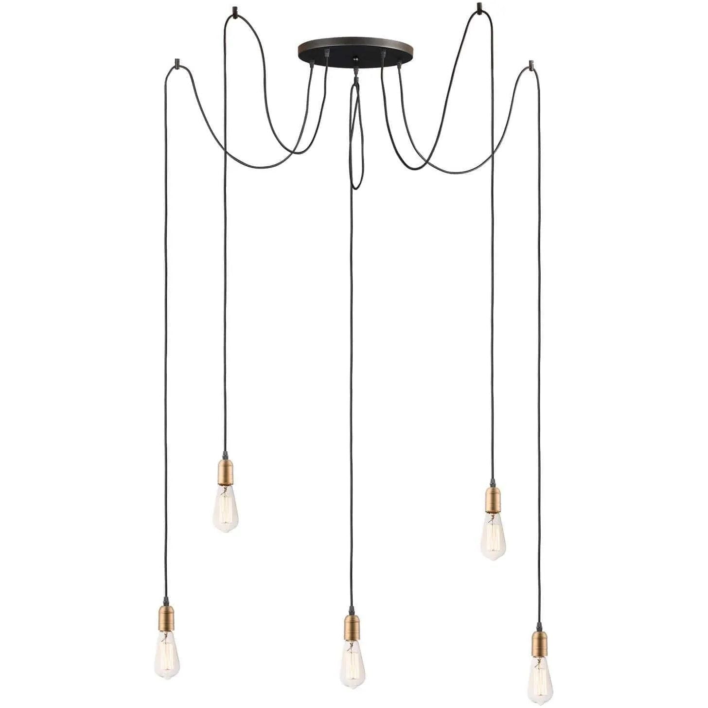 Maxim Lighting - Early Electric Multi Pendant - 12125BKAB | Montreal Lighting & Hardware