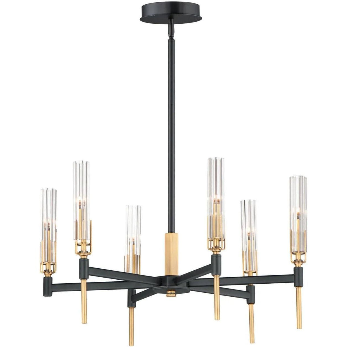 Maxim Lighting - Flambeau LED Chandelier - 16125CLBKAB | Montreal Lighting & Hardware