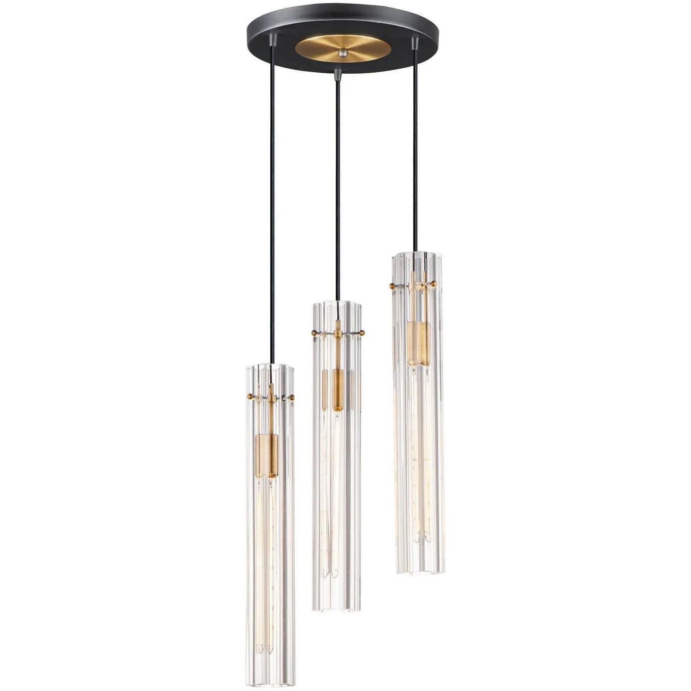 Maxim Lighting - Flambeau Multi-Pendant - 16123CLBKAB | Montreal Lighting & Hardware