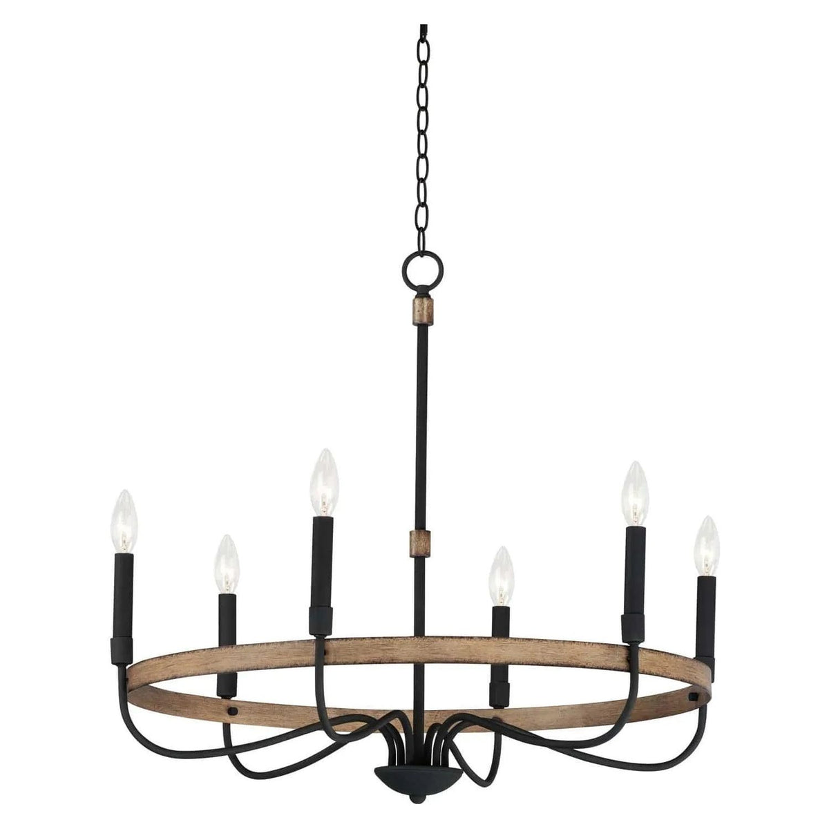 Maxim Lighting - Franklin Chandelier - 14446DWBK | Montreal Lighting & Hardware