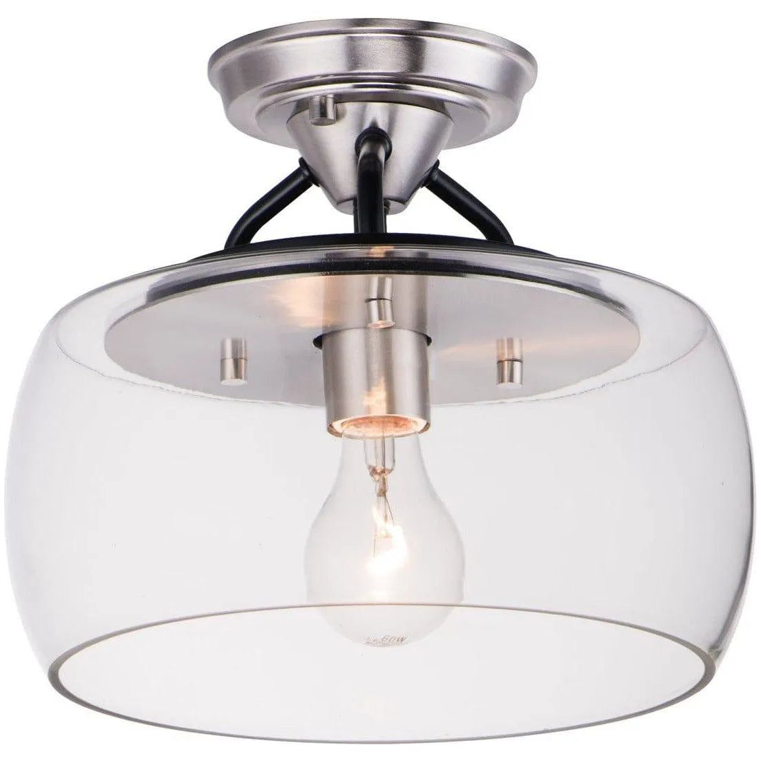 Maxim Lighting - Goblet Semi-Flush Mount - 26129CLBKSN | Montreal Lighting & Hardware